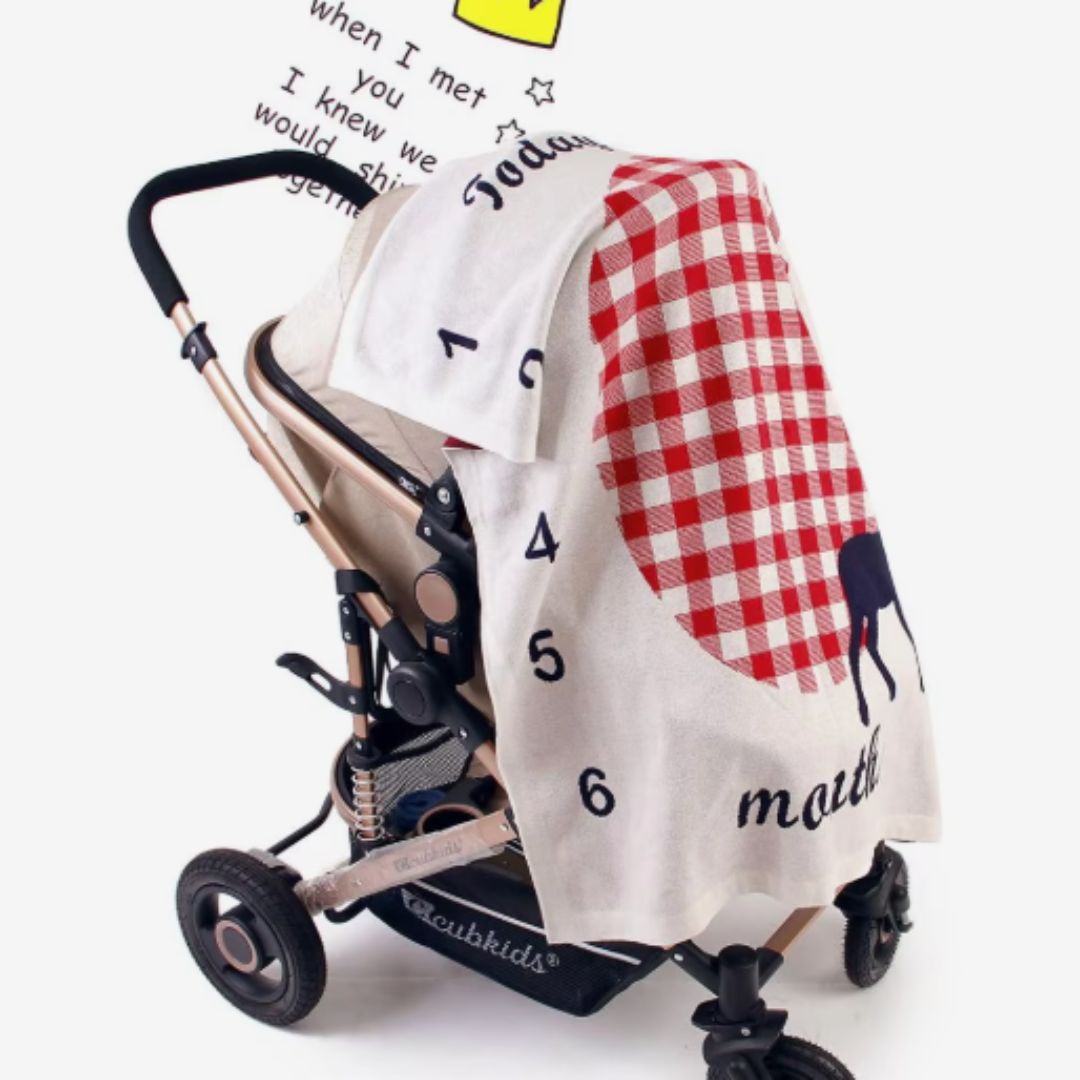 Monatsmarker Decke für Babyfotos – Meilensteine für Neugeborene