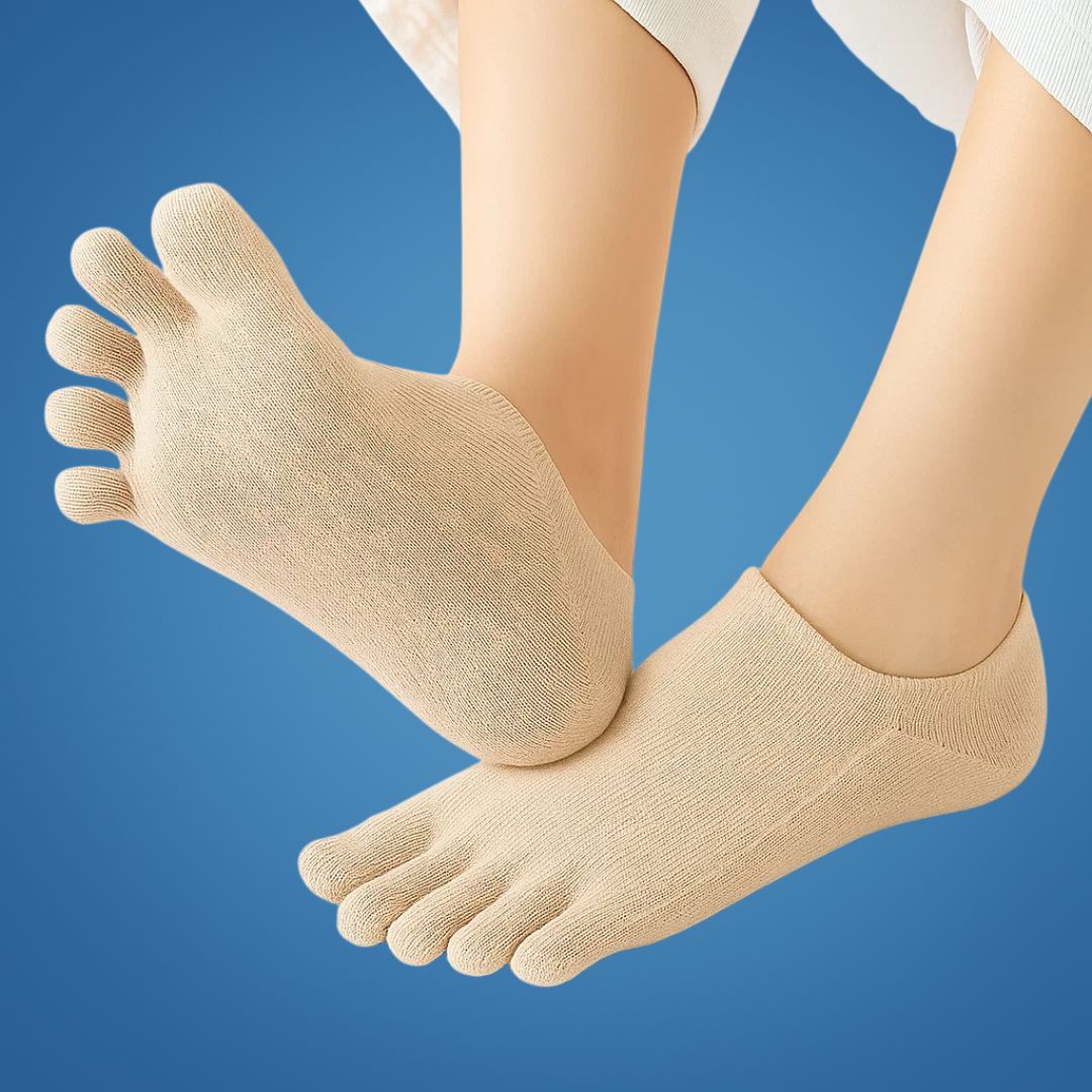 Unsichtbare Zehensocken für Damen – Rutschfeste, atmungsaktive Mesh, niedriger Schnitt, Blasenprävention und ganztägige Frische