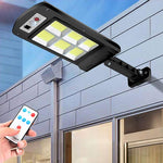 200W Solar LED Außenlampe mit Fernbedienung, Bewegungs- und Dämmerungssensor