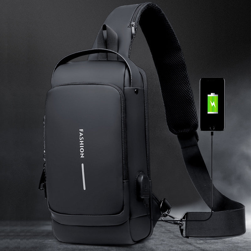 Sichere Umhängetasche mit USB-Ladefunktion