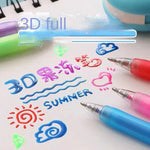 Kreatives Set mit bunten Gelstiften für 3D-Kunst