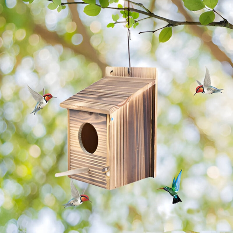 Kreatives Vogelhaus im Box-Design – Stilvolle Dekoration für Innen und Außen