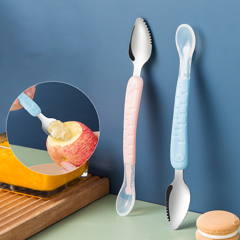 Silikonlöffel für Babys – 2-in-1 Funktion