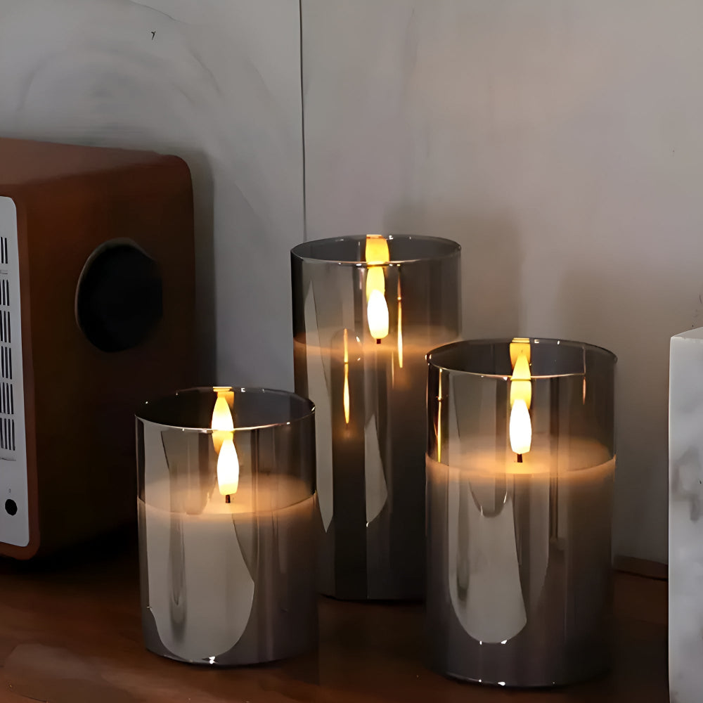 3D Flackernde LED Kerzen im Set