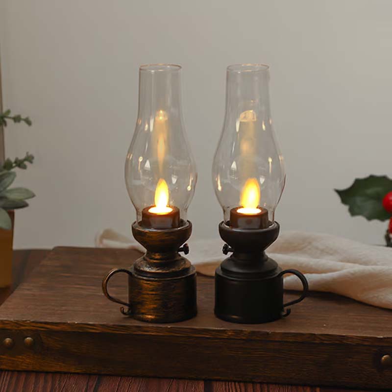 Vintage Öllampe mit LED-Beleuchtung – Elektronisch