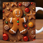 3D Lebkuchenmann Keramiktasse für Weihnachten