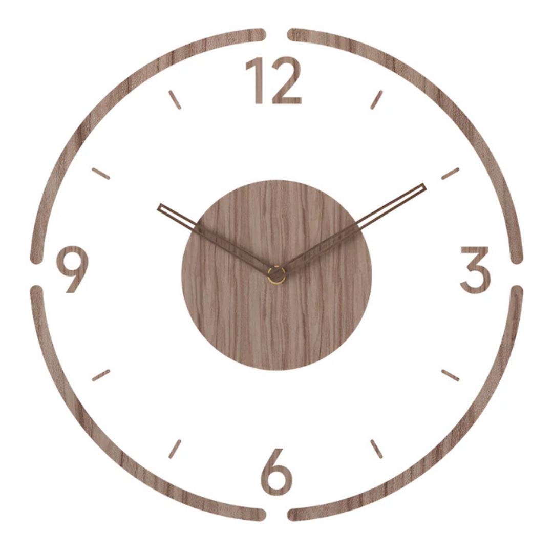 Wanduhr aus Holz mit leiser Mechanik – Modernes Acryl-Design für das Wohnzimmer