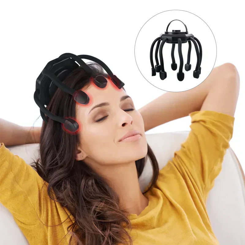 Tragbarer Kopf-Massager zur Stressreduktion und Haarausfallprävention