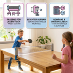 Individuell gestaltbares Tischtennis-Set – Für alle Tischgrößen geeignet!