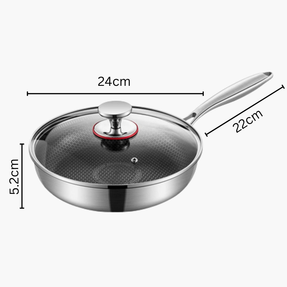 Hochwertige Edelstahl-Pfanne für exzellentes Kochen