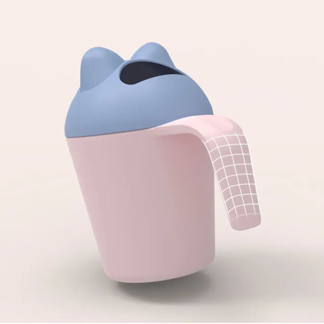 Ergonomischer Badebecher zum Duschen – Kinder Gießkanne mit Katzenmotiv