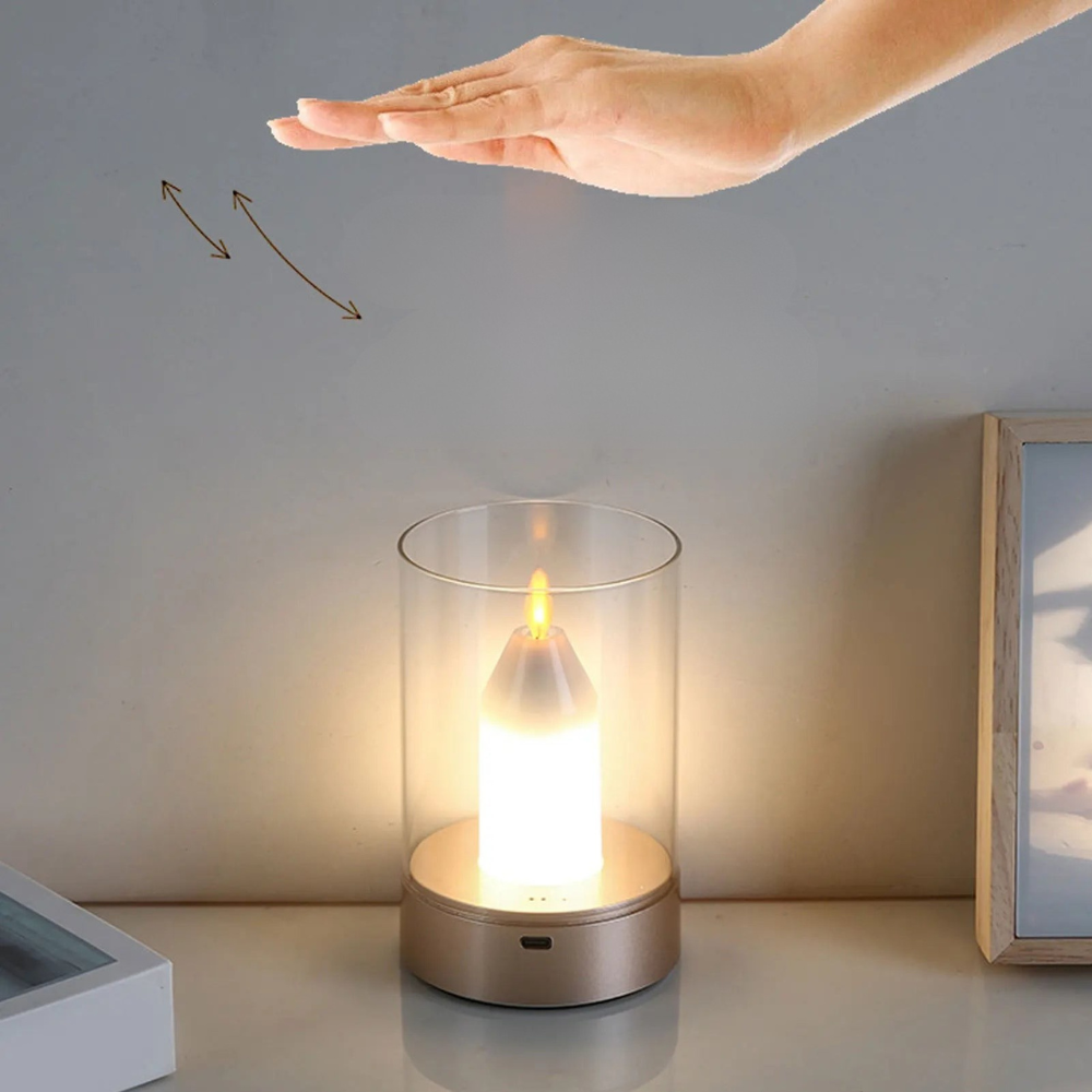 Remote-Controlled LED Candle – Dimmable Warm Light, USB Rechargeable