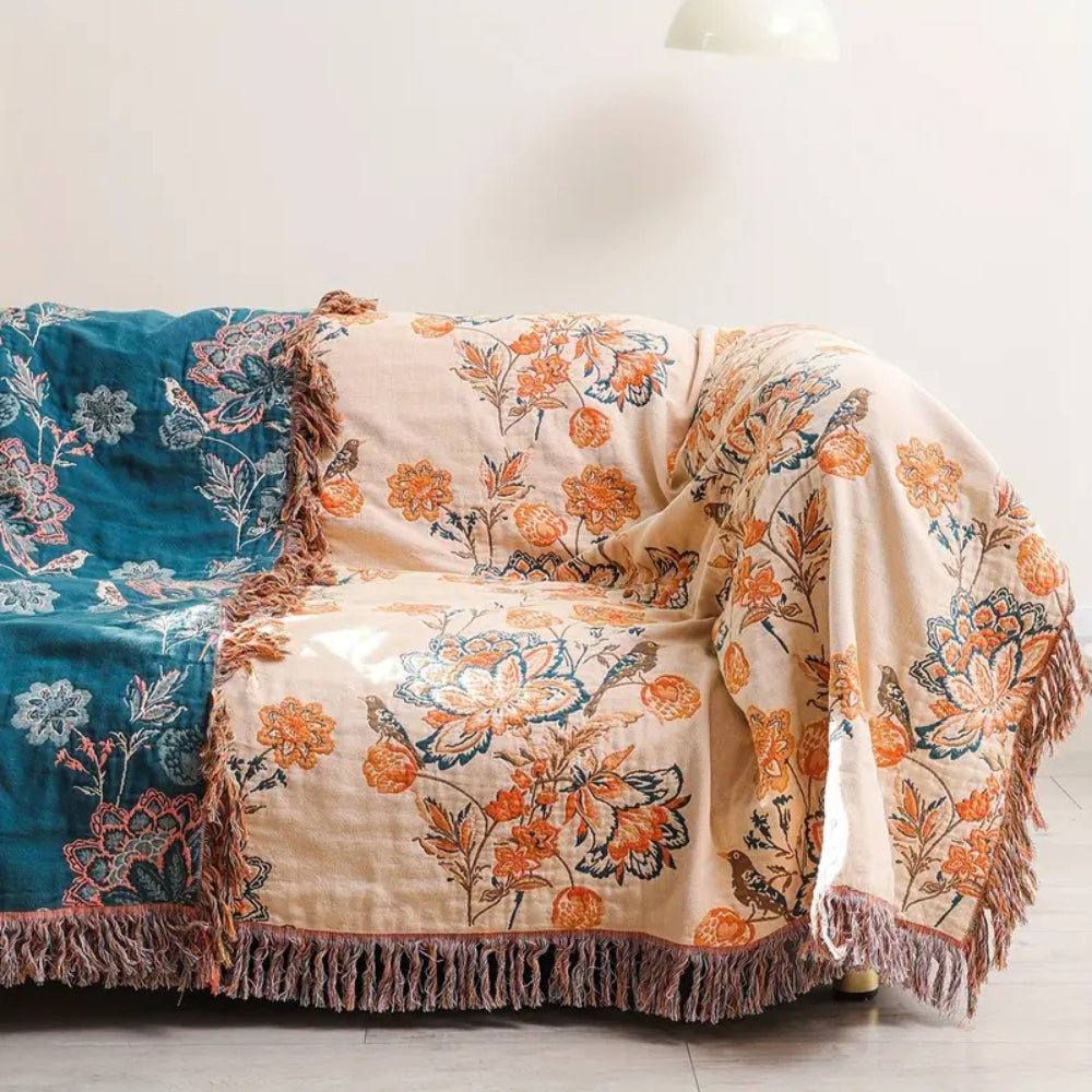 Vielseitige Baumwoll-Decke im Boho-Stil für jedes Zuhause
