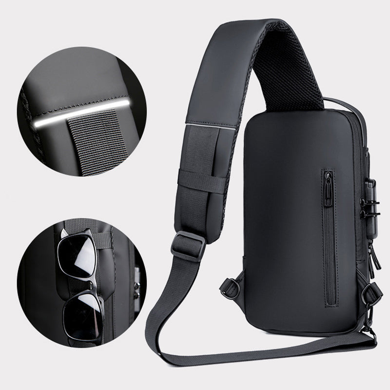 Sichere Umhängetasche mit USB-Ladefunktion
