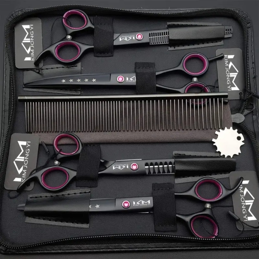 Haustierpflege Set mit Scheren – Komplettes Set für präzise Fellpflege