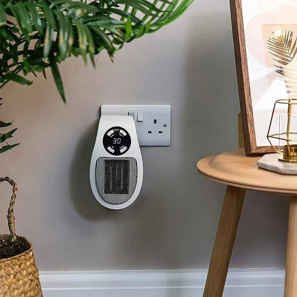 Compact 350W Wall Heater with Remote Control and LED Display