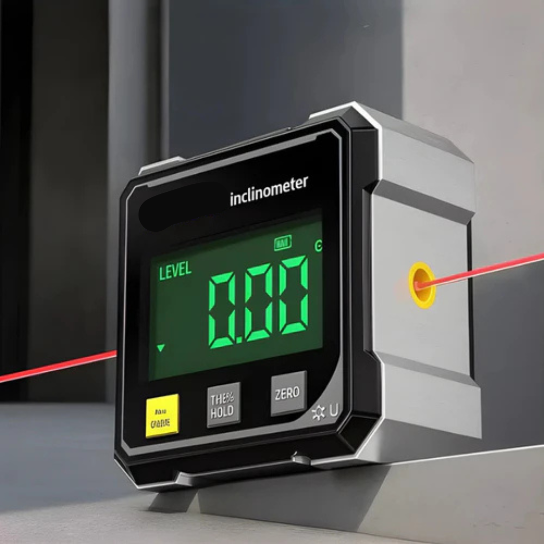Präzisionswinkelmesser mit Laser und Magnetfuß