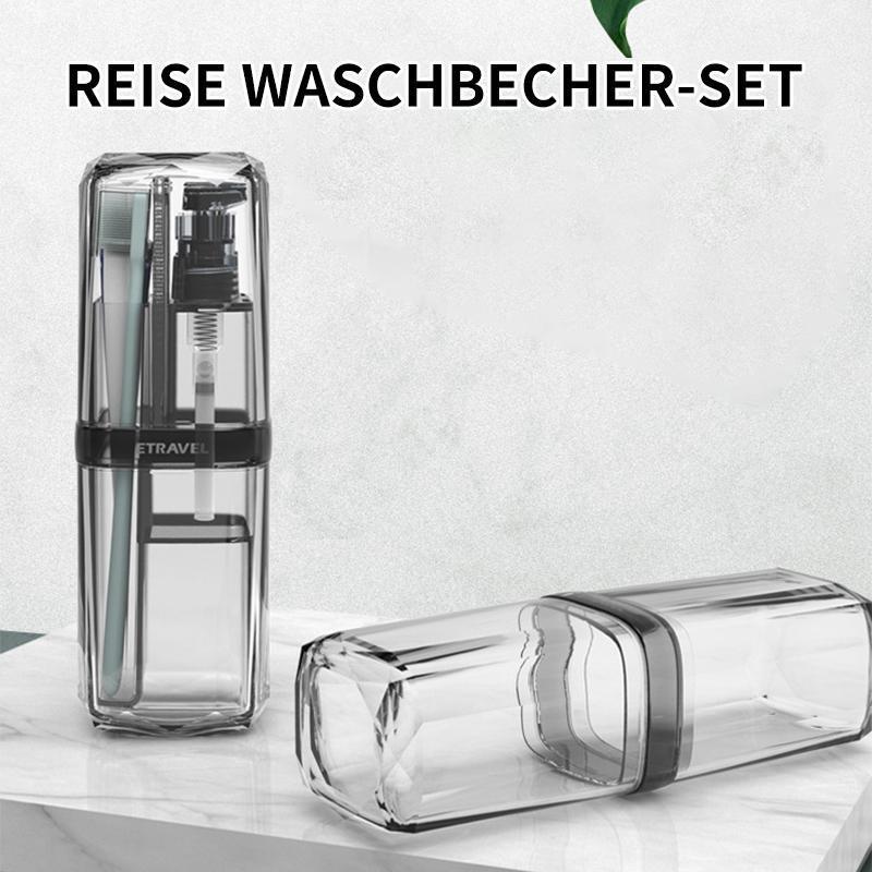 8-in-1 Kompakt Reisewaschset für unterwegs | AquaEase