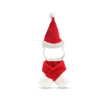 Weihnachtsdeko: Weihnachtsmann Hut mit Schal