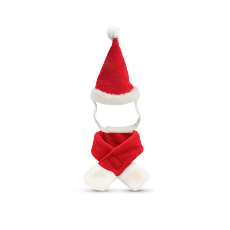 Weihnachtsdeko: Weihnachtsmann Hut mit Schal