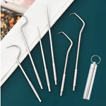 Hochwertiges Edelstahl-Zahnstocher-Set (7 Teile) | Dentisafe