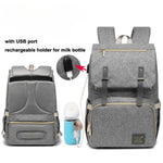 Babywickelrucksack mit USB – Rucksack für Flaschenwärmer und Ladefunktion