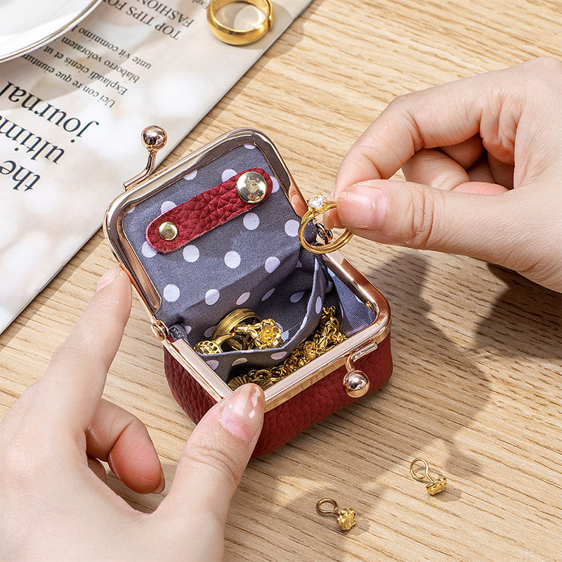 Elegantes Mini Schmuckkästchen aus echtem Leder | LuxeBox