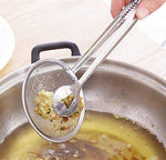 Edelstahl Frittierzange mit Abtropfsieb