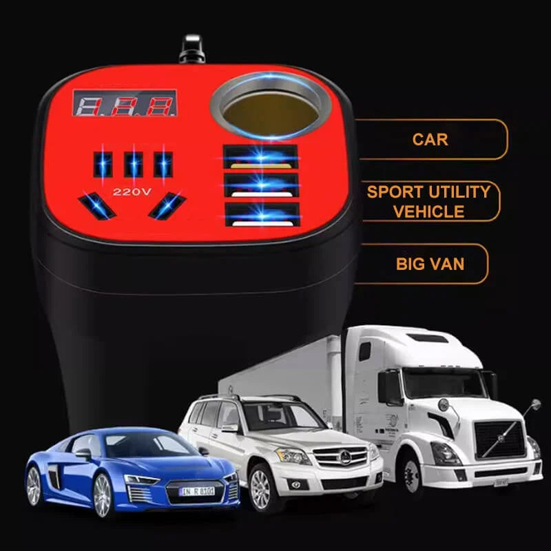 Kraftvoller 200W Auto-Inverter mit USB-Anschlüssen