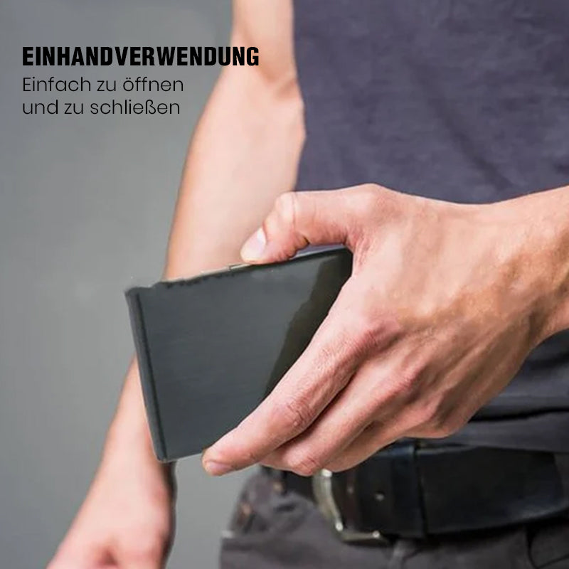 Eleganter RFID-Kartenhalter mit Diebstahlschutz – Platz für 6 Karten