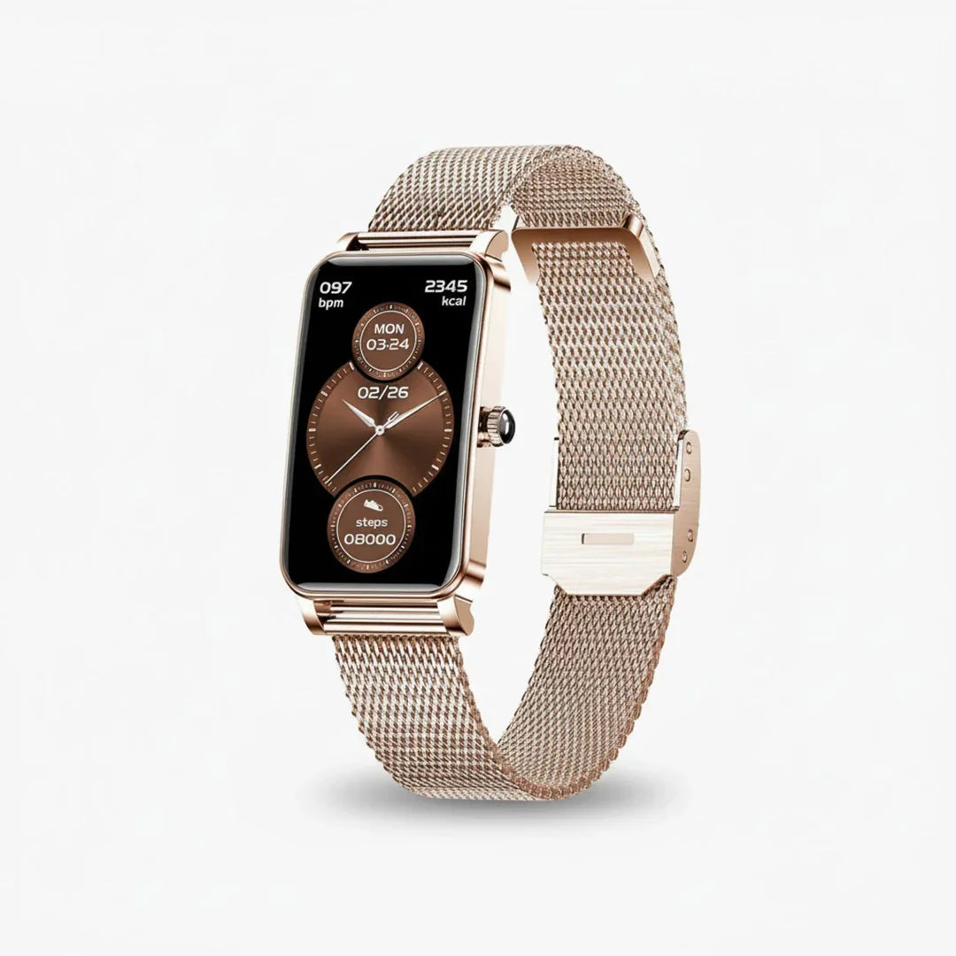 Elegante Smartwatch mit Fitness-Tracking und Benachrichtigungen