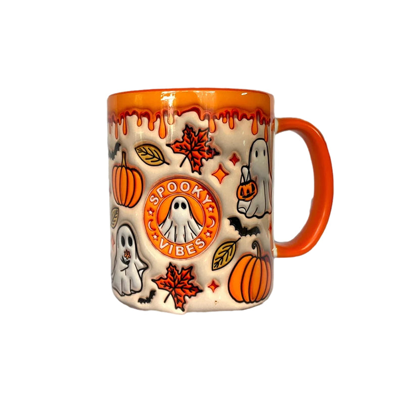 Geisterhafte Kürbis-Tasse für Kaffeegenuss