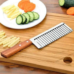 Schneidemesser für Locken mit Holzgriff