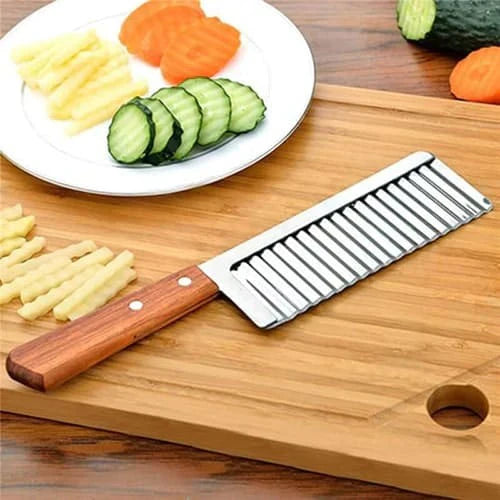 Schneidemesser für Locken mit Holzgriff