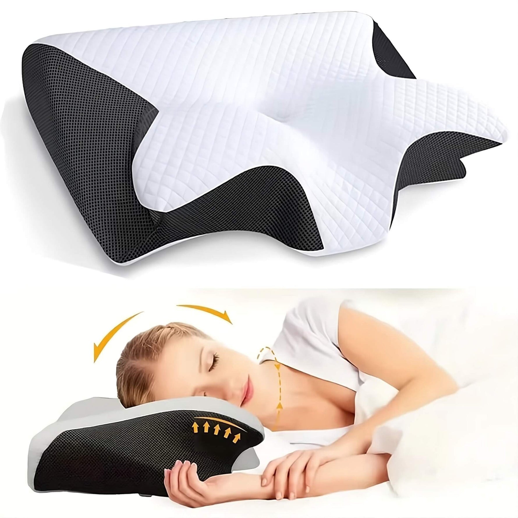 Ergonomisches Nackenstützkissen aus Memory-Schaum – Perfekte Unterstützung für Nacken und Rücken