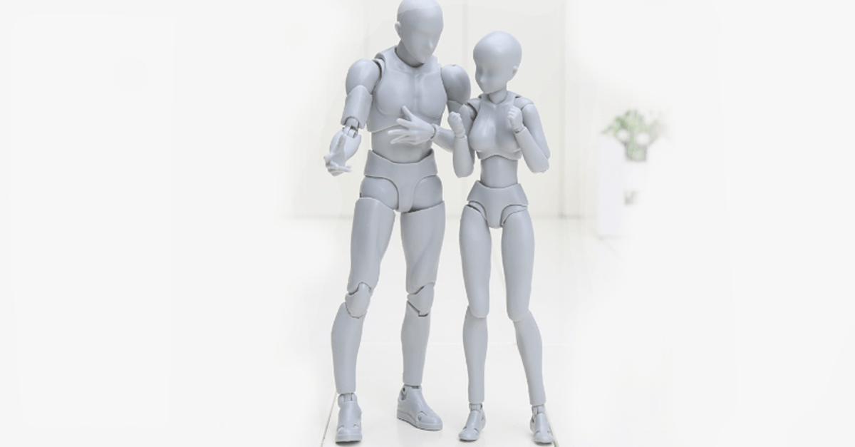 Kreative Modellfiguren für Künstler