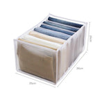 7-Fächer Kleiderschrank Organizer aus Netz für Kleidung