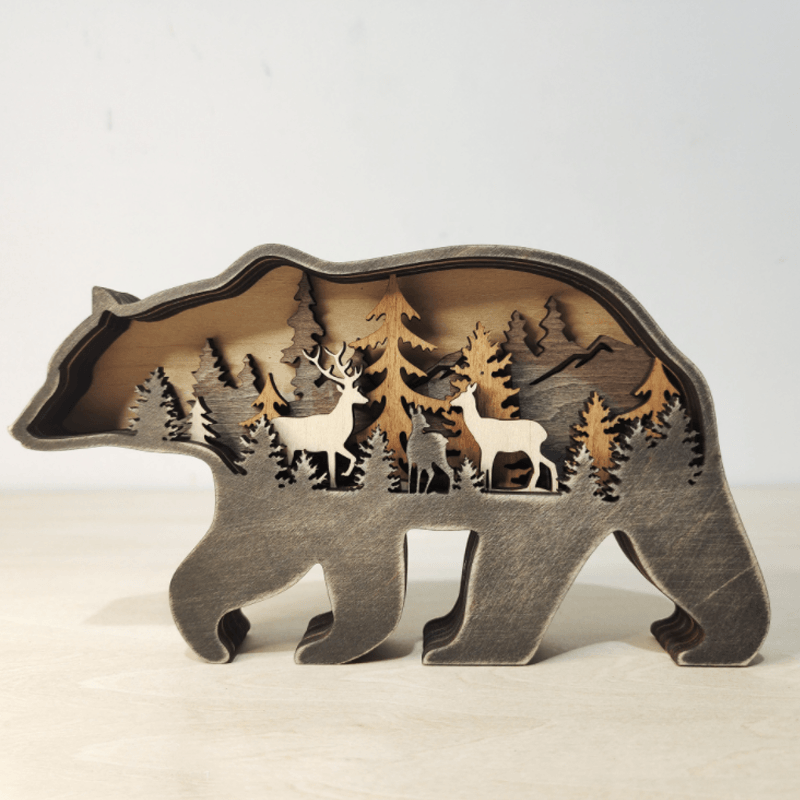 Kunstvolle 3D Holzskulptur für ein stilvolles Zuhause