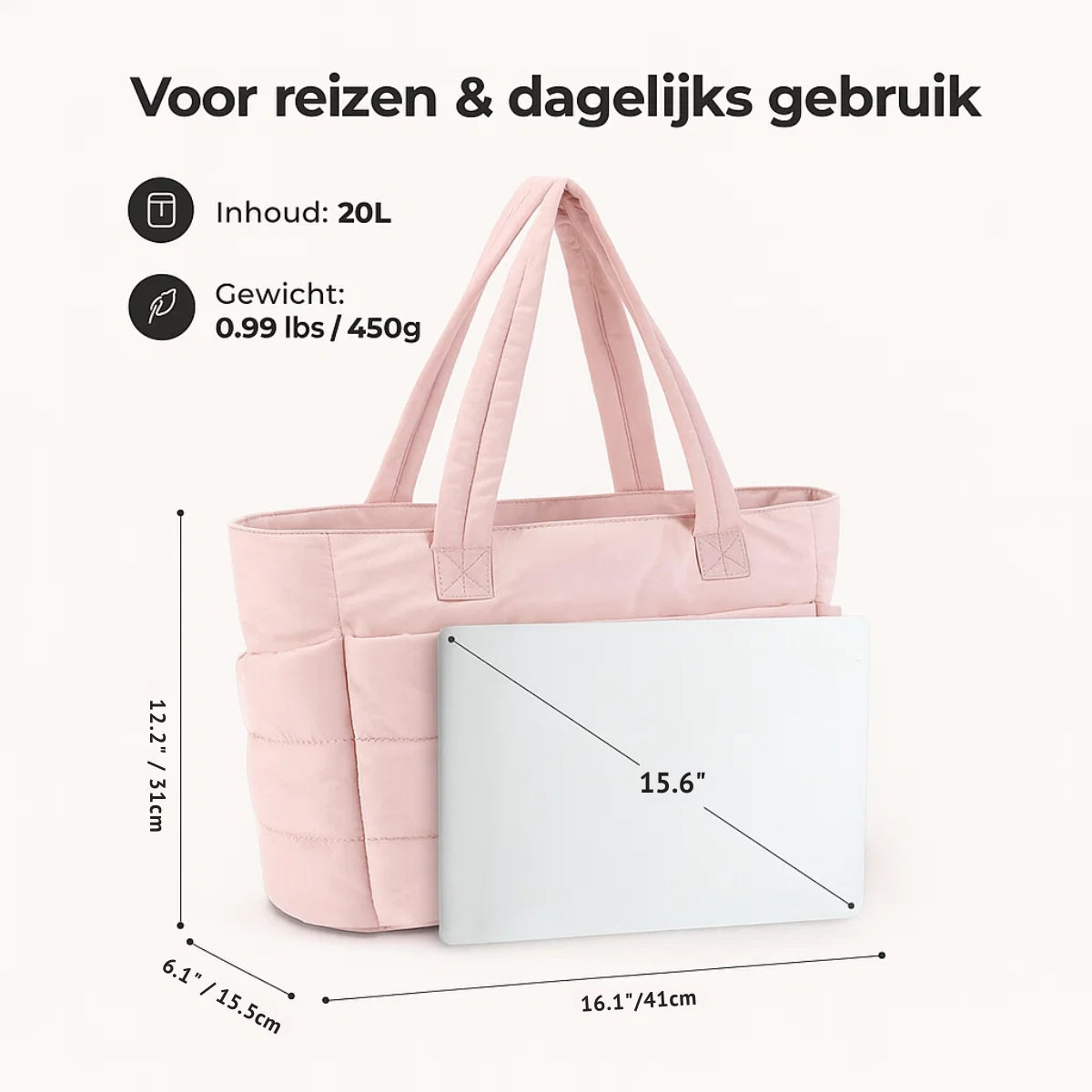 Leichter, gepolsterter Rucksack für den Alltag – Vielseitig und komfortabel