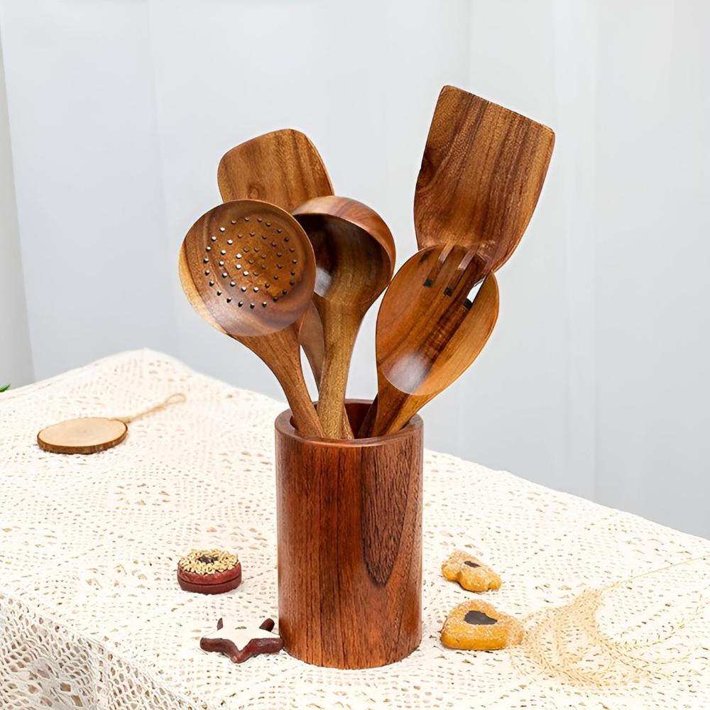 Küchenhelfer Utensilienständer aus Holz