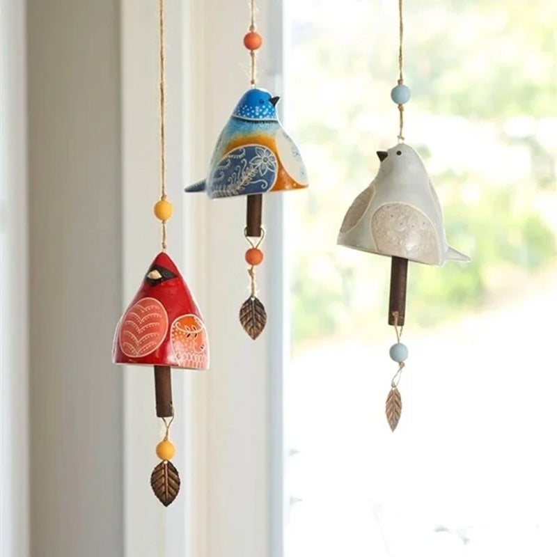 Keramische Vogel Windspiel Glocke für Garten und Zuhause Deko