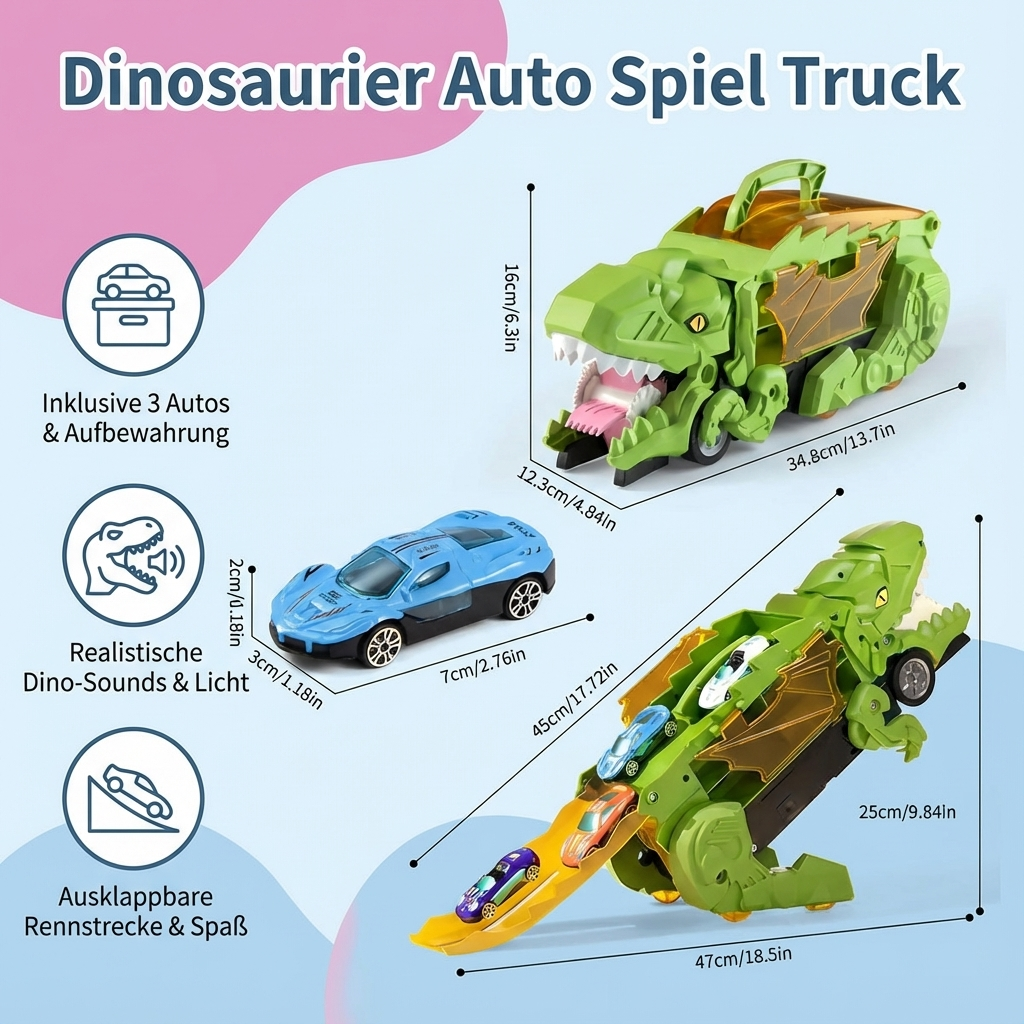 Spielzeugtruck für Dinosaurierautos