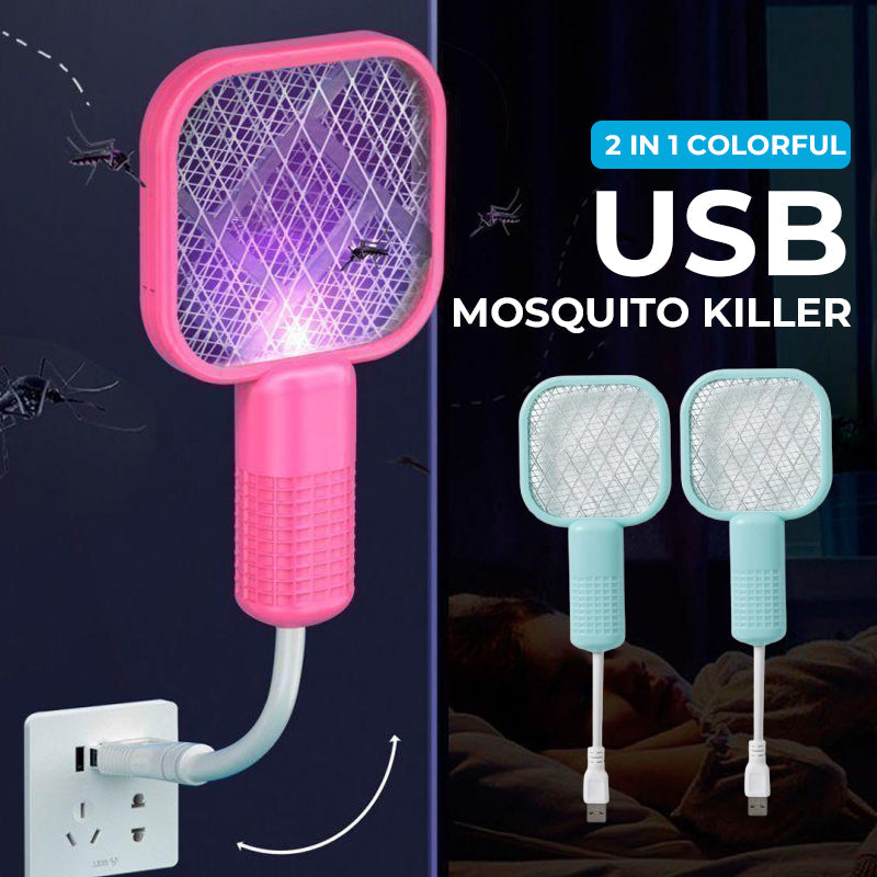 USB Mückenabwehrgerät mit LED und Sicherheitsnetz – 2-in-1 Design