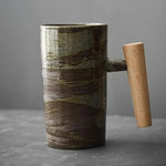 NordicDream Keramiktasse – Stilvolles Design mit Holzgriff