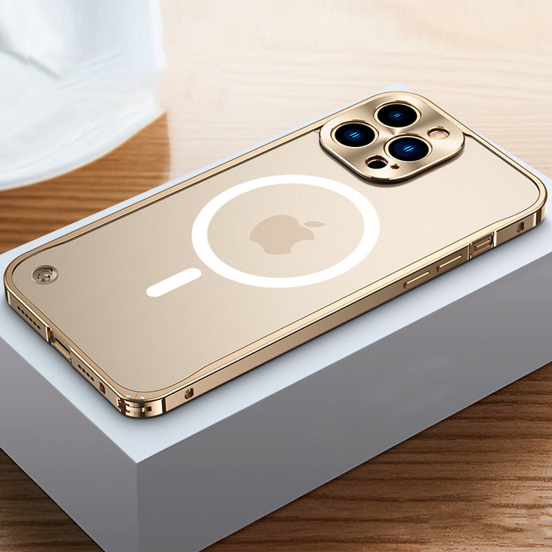 Stilvolles Magnetisches Handyhülle für iPhone mit Metallrahmen
