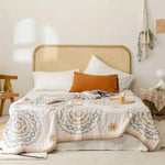 Boho Eleganz: Gemütliche Baumwoll-Wurfdecke für dein Zuhause