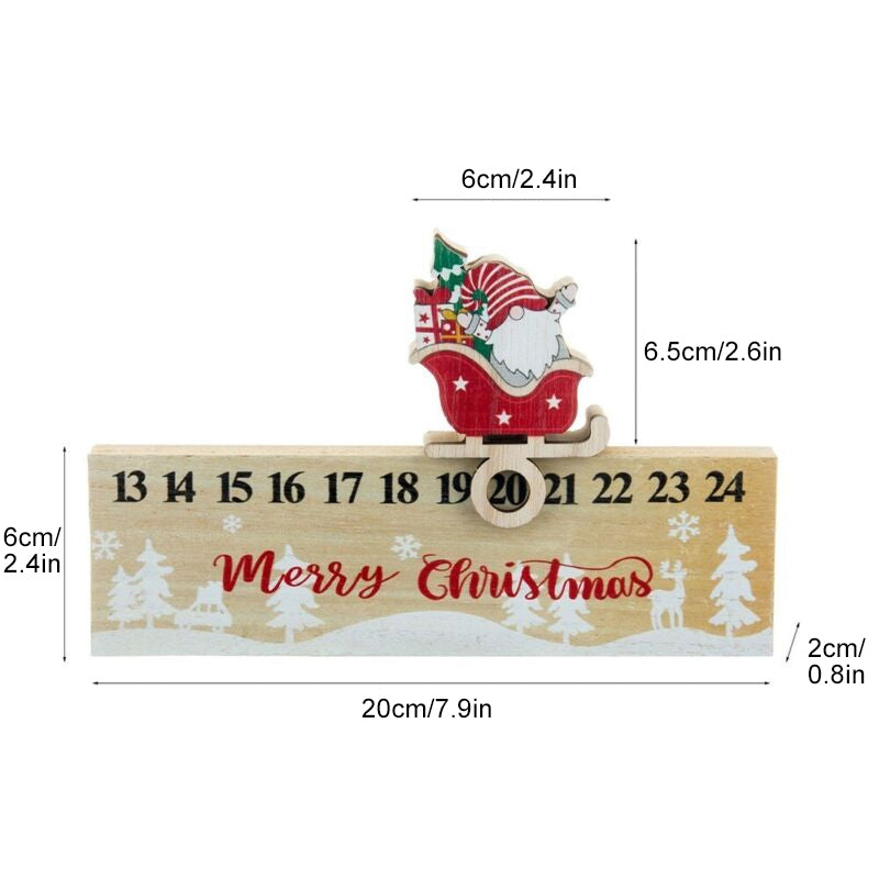 Holzspielzeug Weihnachts-Mobile mit Santa Claus Kalender Ornament