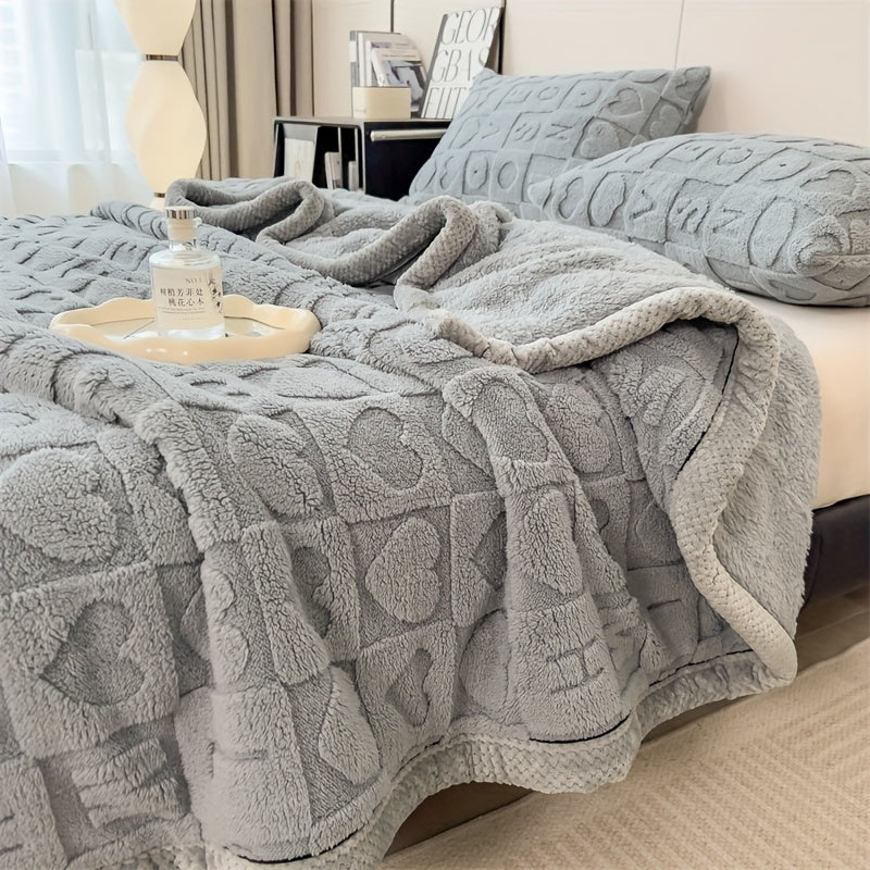 Wohlfühl-Decke aus weichem Fleece mit umkehrbarem Design – Elegant und vielseitig