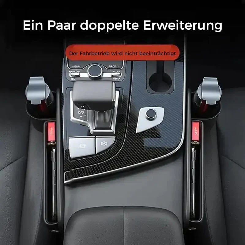Praktischer Auto-Organizer für den Sitzspalt mit Becherhalter