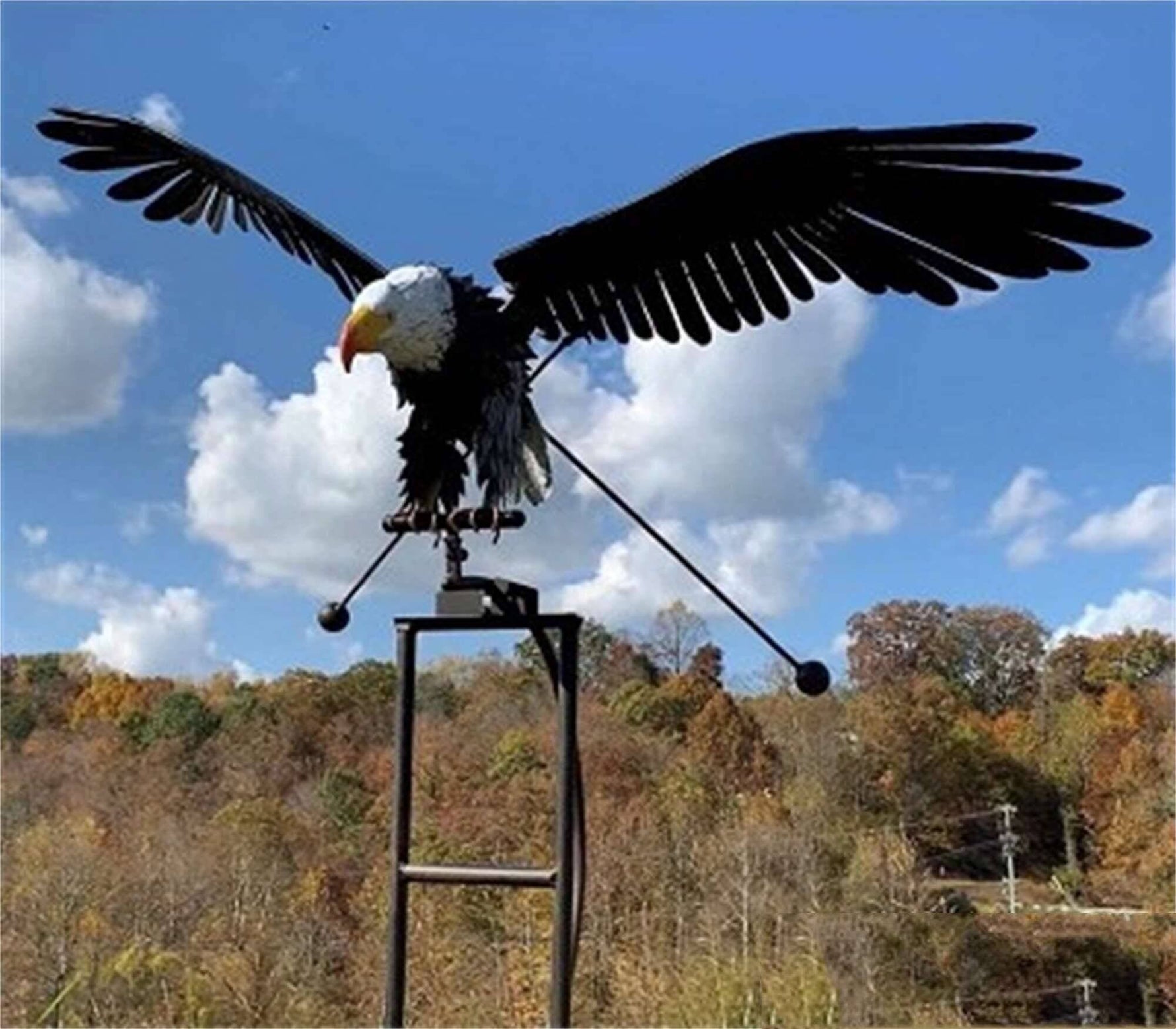 Metall Garten Windspiel mit Erdspieß – Wetterfeste Dekoration
